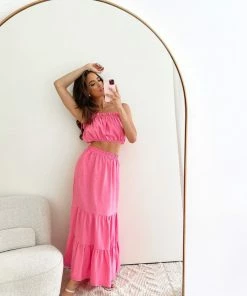 Pink Diamond Mala Skirt - Pink Maternity Dresses