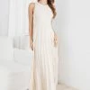 Pink Diamond DRESSES Maranatha Knit Dress - Cream
