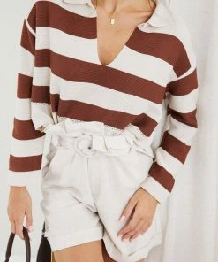 RedBerry CLOTHING Margareta Top - Brown Stripe