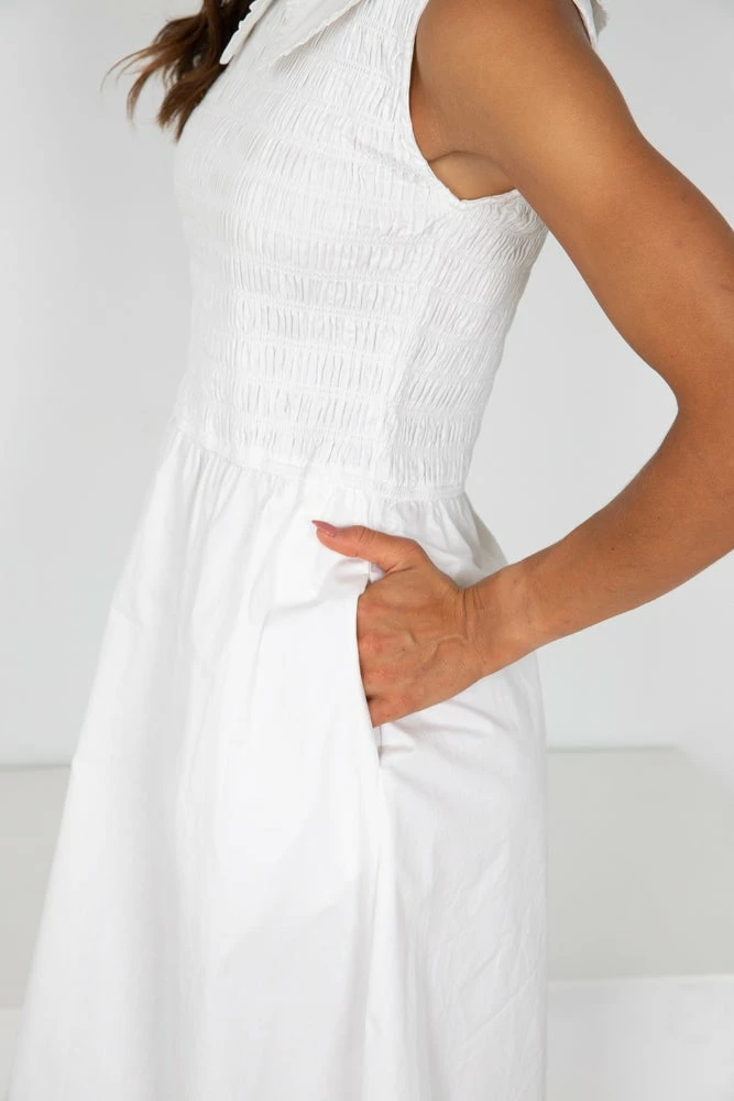 Sunny Girl Margarette Dress - White DRESSES 6 Sunny Girl Margarette Dress - White DRESSES