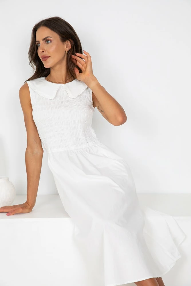 Sunny Girl Margarette Dress - White DRESSES 7 Sunny Girl Margarette Dress - White DRESSES