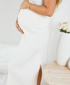 Cesi Fashion Margo Skirt - White Maternity Dresses