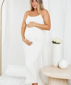 Cesi Fashion Margo Skirt - White Maternity Dresses