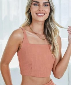 Style Box Maria Rosa Top - Rust CLOTHING