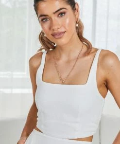 Style Box CLOTHING Maria Rosa Top - White