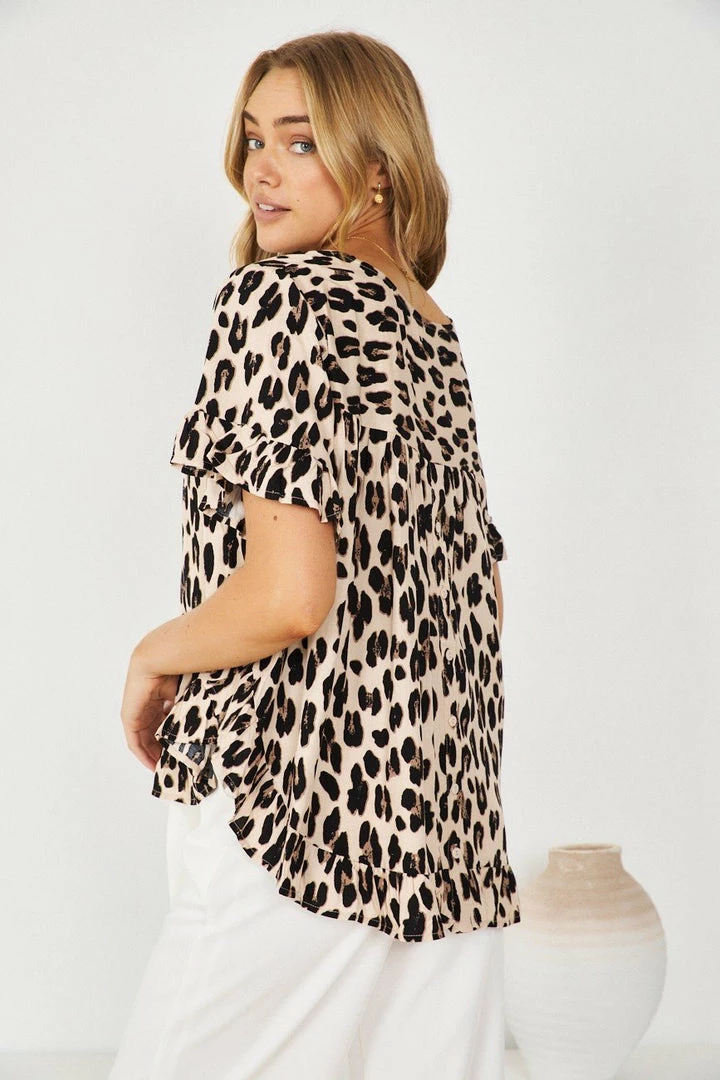 Miracle Fashion Marianella Top - Leopard Print CLOTHING 4 Miracle Fashion Marianella Top - Leopard Print CLOTHING