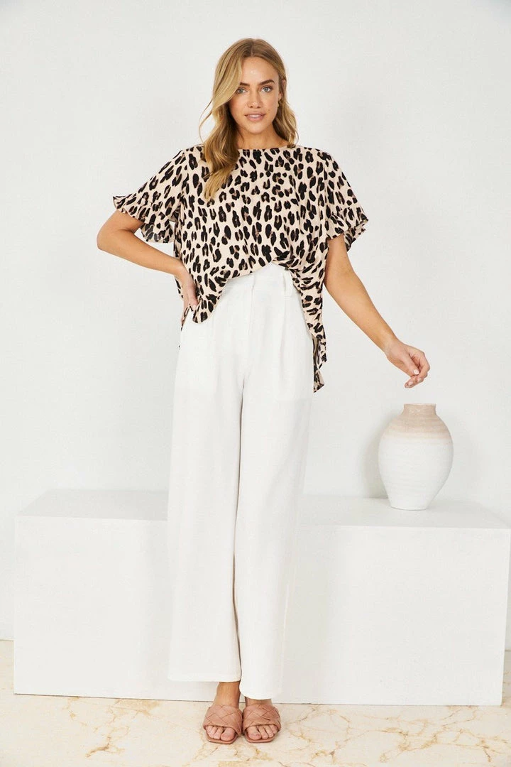 Miracle Fashion Marianella Top - Leopard Print CLOTHING 6 Miracle Fashion Marianella Top - Leopard Print CLOTHING