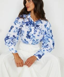 Damor Marmie Top - White Floral CLOTHING