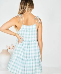 Style Box Marylyn Dress - Sage Gingham DRESSES