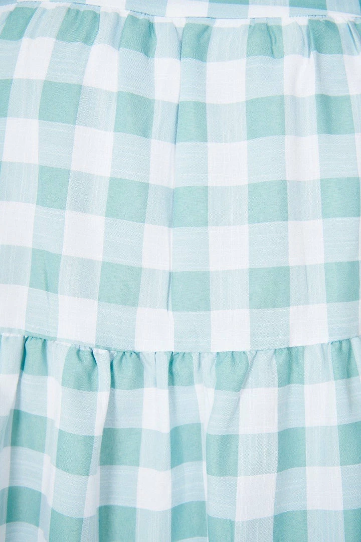 Style Box Marylyn Dress - Sage Gingham DRESSES 8 Style Box Marylyn Dress - Sage Gingham DRESSES