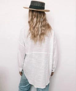 Desire Mauritia Shirt - White Maternity Dresses