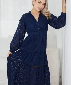 Sassy Hills Fashion Meghan Dress - Navy DRESSES