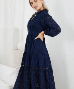 Sassy Hills Fashion Meghan Dress - Navy DRESSES