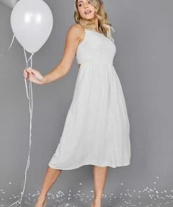 Desire Melly Dress - Beige DRESSES