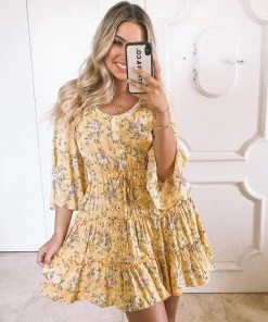 Desire DRESSES Micaela Dress - Yellow Print