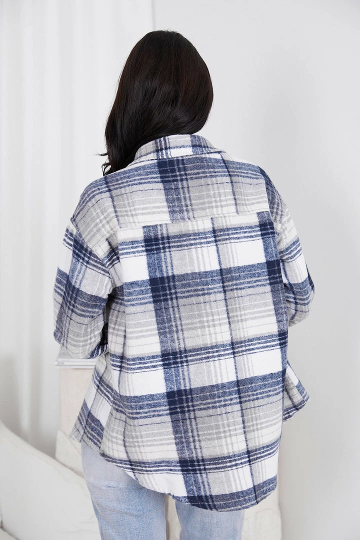 Miracle Fashion Mikoly Shirt Jacket - Blue Check 4 Miracle Fashion Mikoly Shirt Jacket - Blue Check