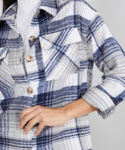 Miracle Fashion Mikoly Shirt Jacket - Blue Check 15 Miracle Fashion Mikoly Shirt Jacket - Blue Check