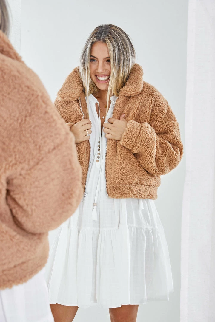 Sunny Girl Miliani Jacket - Tan 6 Sunny Girl Miliani Jacket - Tan