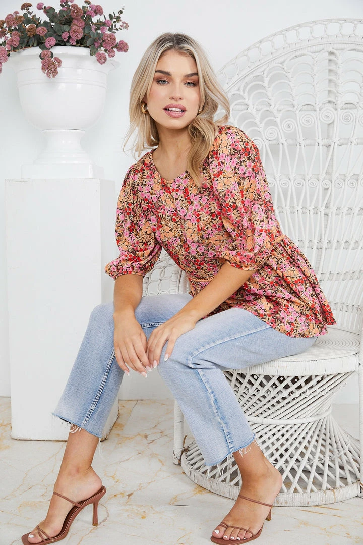 Style Box Mollie Top - Floral Print CLOTHING 3 Style Box Mollie Top - Floral Print CLOTHING