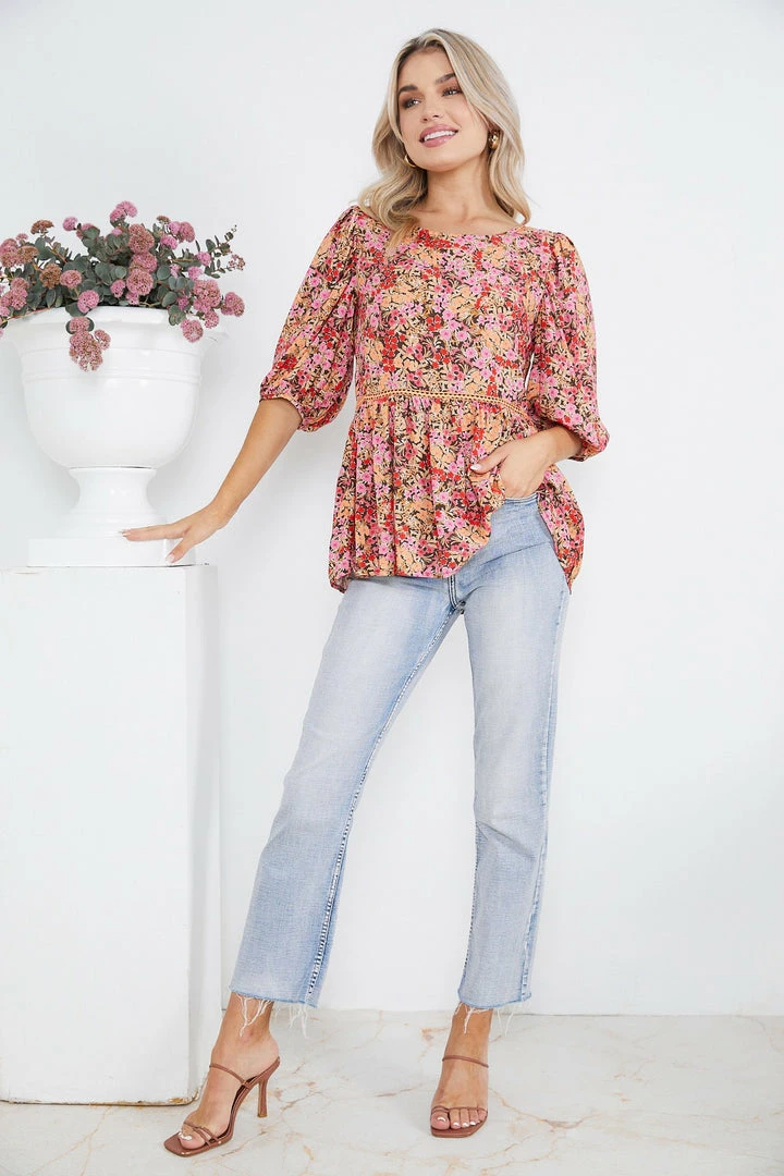 Style Box Mollie Top - Floral Print CLOTHING 7 Style Box Mollie Top - Floral Print CLOTHING