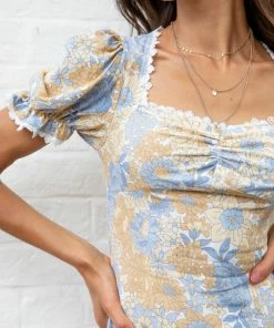 Paper Heart Moreen Dress - Beige Floral DRESSES 15 Paper Heart Moreen Dress - Beige Floral DRESSES