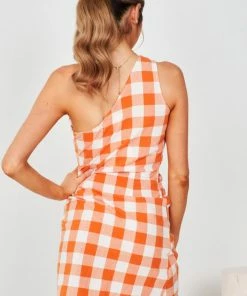Reverse Mulanay Dress - Orange Print