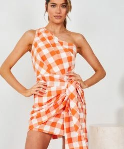 Reverse Mulanay Dress - Orange Print