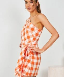 Reverse Mulanay Dress - Orange Print