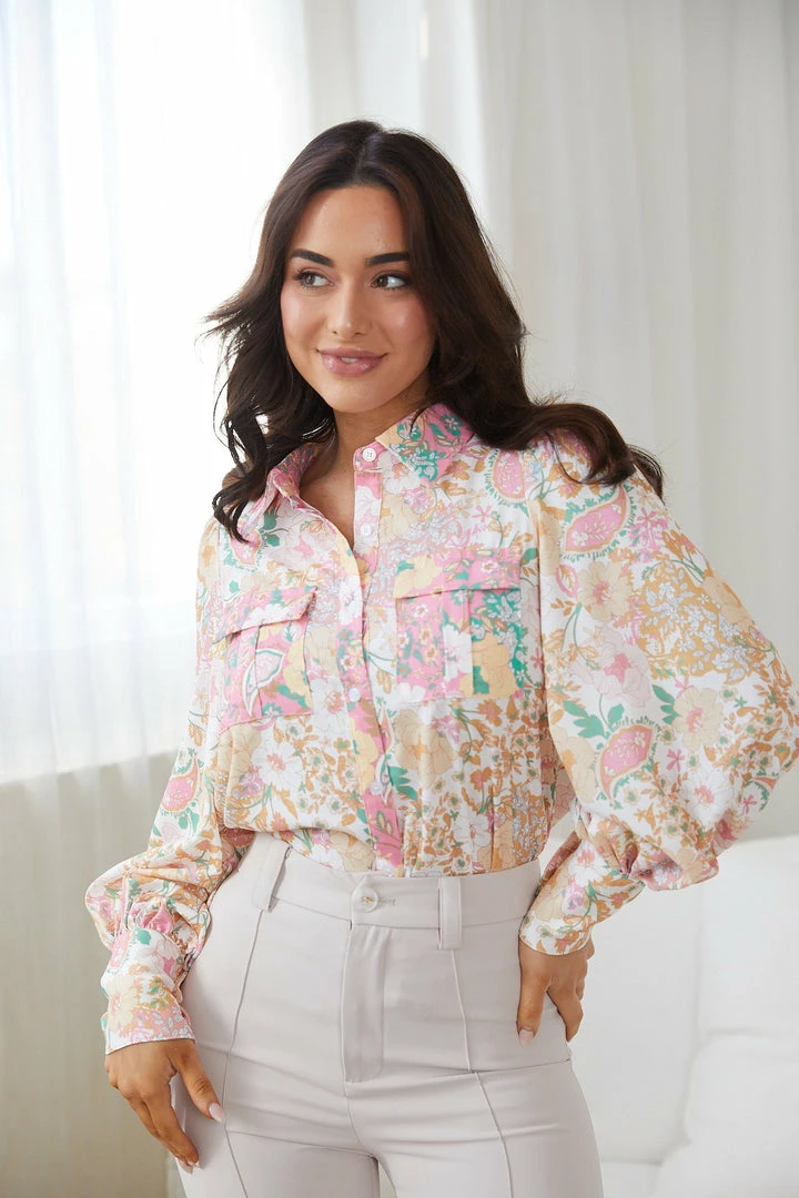 Style Box Muscari Shirt - Multi Floral CLOTHING 3 Style Box Muscari Shirt - Multi Floral CLOTHING