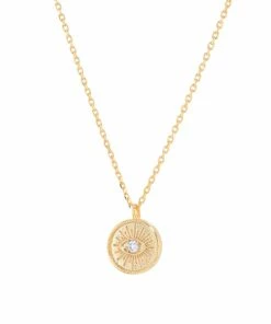 Jolie & Deen ACCESSORIES Emilia Eye Necklace - Gold