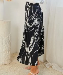 Spicy Sugar Naarah Skirt - Black Print CLOTHING 10 Spicy Sugar Naarah Skirt - Black Print CLOTHING