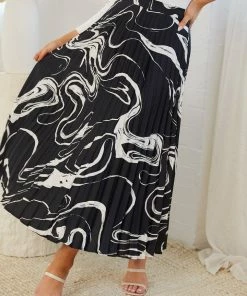 Spicy Sugar Naarah Skirt - Black Print CLOTHING 11 Spicy Sugar Naarah Skirt - Black Print CLOTHING