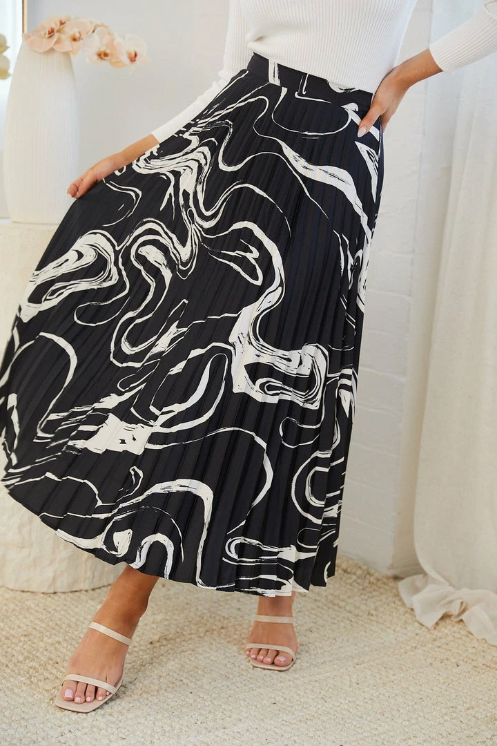 Spicy Sugar Naarah Skirt - Black Print CLOTHING 6 Spicy Sugar Naarah Skirt - Black Print CLOTHING