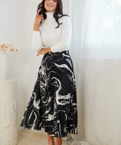 Spicy Sugar Naarah Skirt - Black Print CLOTHING