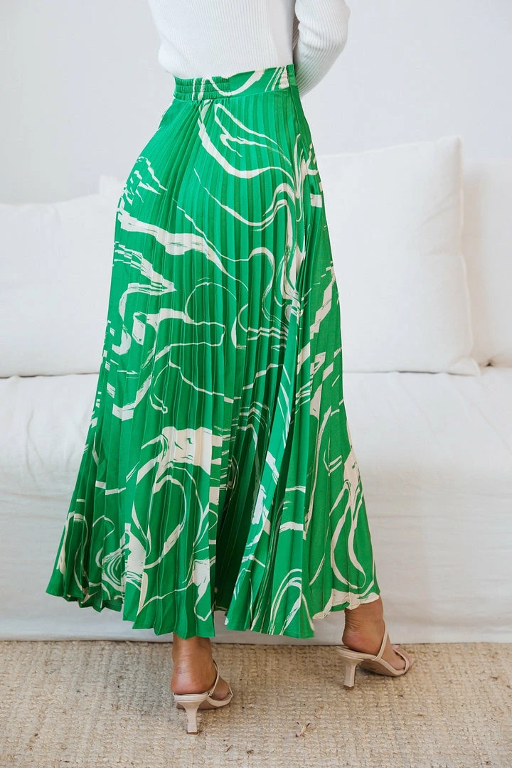 Spicy Sugar Naarah Skirt - Green Print 4 Spicy Sugar Naarah Skirt - Green Print