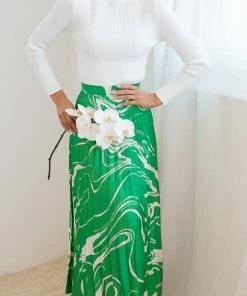 Spicy Sugar Naarah Skirt - Green Print 12 Spicy Sugar Naarah Skirt - Green Print