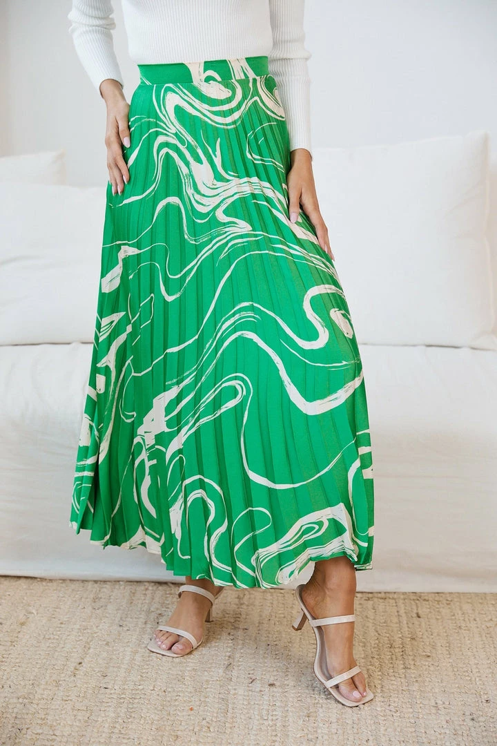 Spicy Sugar Naarah Skirt - Green Print 7 Spicy Sugar Naarah Skirt - Green Print