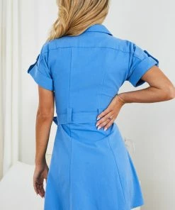 Pink Diamond Nery Dress - Blue