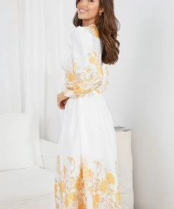 Wild Ginger DRESSES Nicolene Dress - White Print