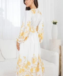 Wild Ginger DRESSES Nicolene Dress - White Print