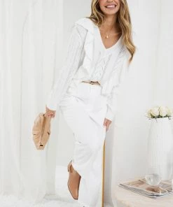 Miracle Fashion CLOTHING Nieva Jumper - White