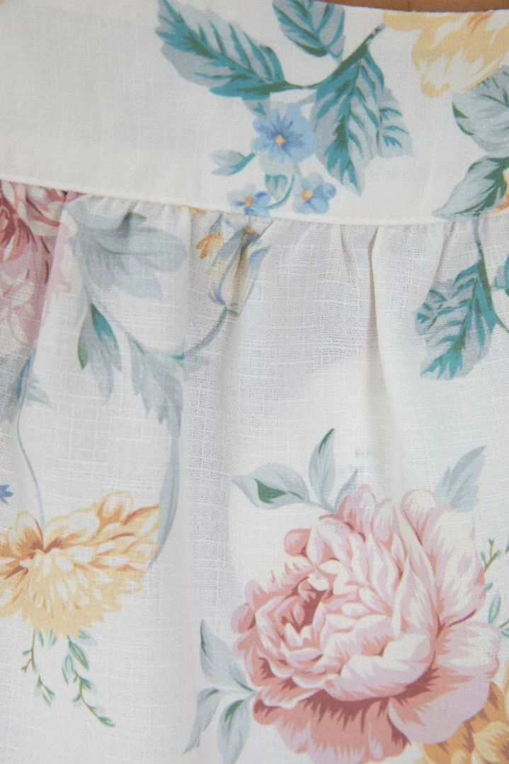 Desire Noella Top - White Floral CLOTHING 7 Desire Noella Top - White Floral CLOTHING