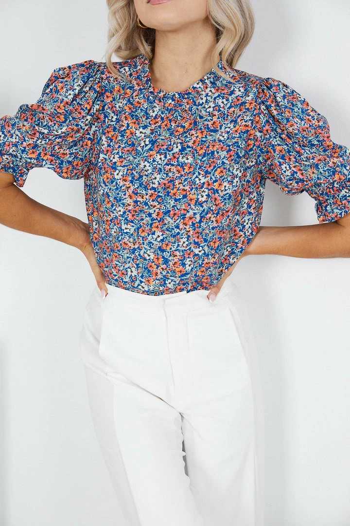Style Box Normad Top - Blue Floral 6 Style Box Normad Top - Blue Floral