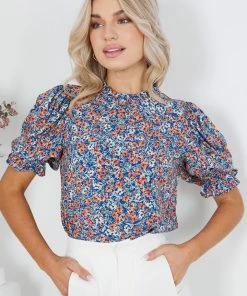 Style Box Normad Top - Blue Floral