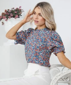Style Box Normad Top - Blue Floral 13 Style Box Normad Top - Blue Floral