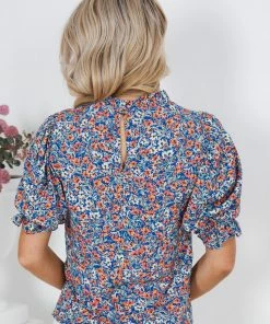 Style Box Normad Top - Blue Floral