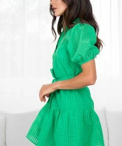 Sunny Girl Notepad Dress - Green DRESSES