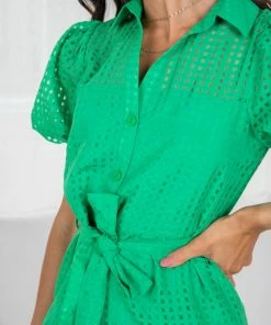 Sunny Girl Notepad Dress - Green DRESSES
