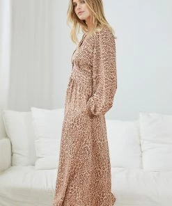 WeLove Fashion Nylia Dress - Mocha Print 11 WeLove Fashion Nylia Dress - Mocha Print