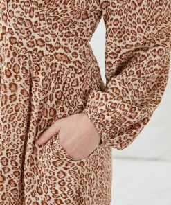 WeLove Fashion Nylia Dress - Mocha Print 15 WeLove Fashion Nylia Dress - Mocha Print